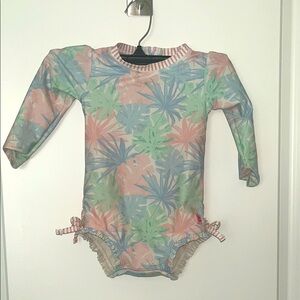 Rufflebutts Long Sleeve One Piece Rash Gaurd